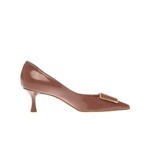 Ninalilou Nude Patent Pump With Buckle - NWT